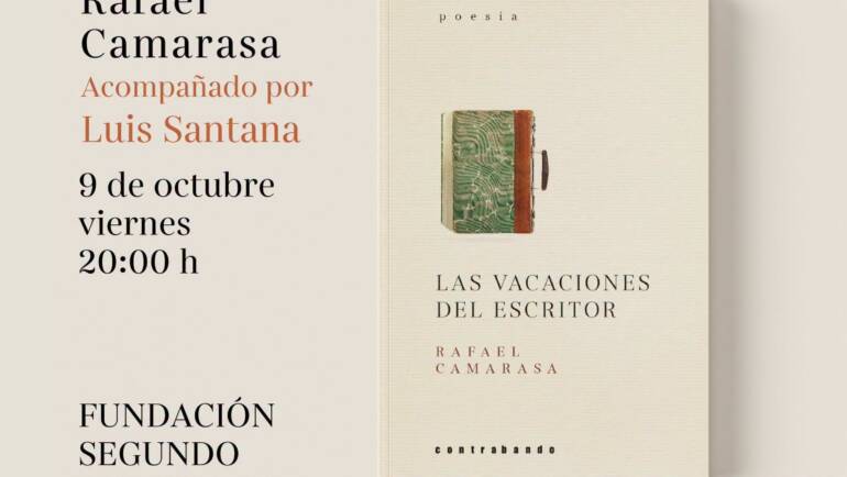 PRÓXIMA presentación de “Las vacaciones del escritor” de Rafael Camarasa en Valladolid (9/10/2026)