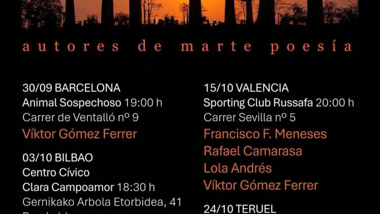 El jueves 15 de octubre “La ruta de los baobads”, festival poético itinerante, llega a Valencia